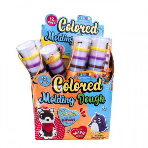 12 Piece Assorted Colors Molding Dough in PDQ Display 12 Piece Assorted Colors Molding Dough in PDQ Display
