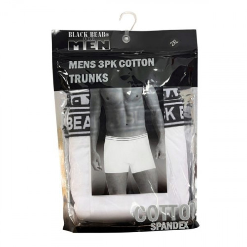 Black Bear For Men 3 Pack Cotton Spandex Trunks in XXL in Assorted Colors Black Bear For Men 3 Pack Cotton Spandex Trunks in XXL in Assorted Colors