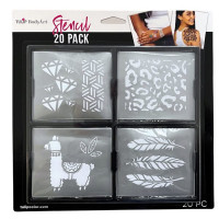 Tulip Body Art  20 Pack Stencil Set