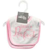 Gerber Childrenswear 2 Pack Pink and White Bibs