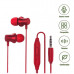 EG Tech Stereo Earbuds with Mic in Red EG Tech Stereo Earbuds with Mic in Red