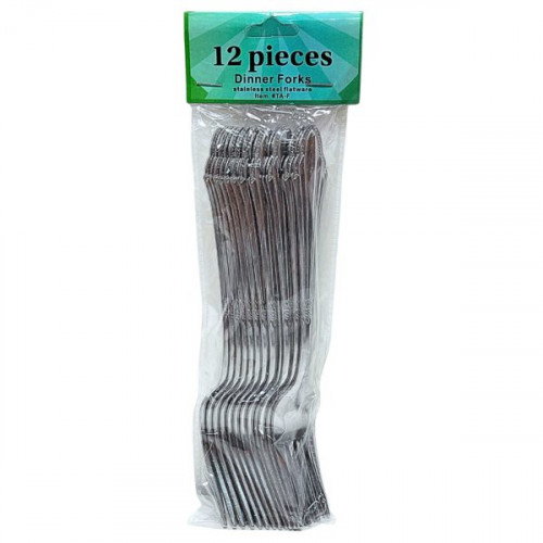12 Count Stainless Steel Dinner Fork Set