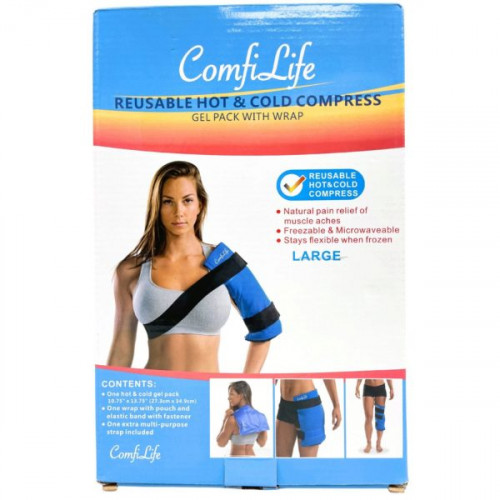 Comfi Life Large Reusable Hot & Cold Compress Gel Pack with Wrap
