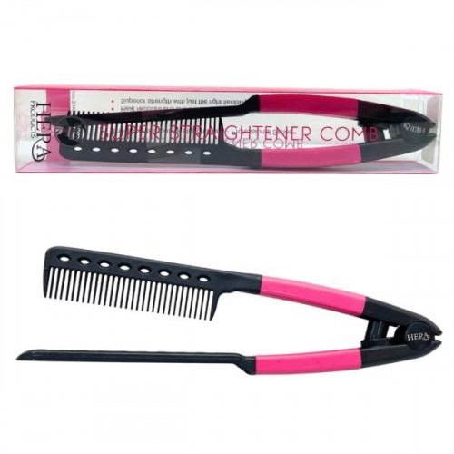 Hera Super Hair Straightener Comb in Pink Hera Super Hair Straightener Comb in Pink