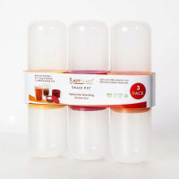 Kitalma 3 Pack Snack Pot on The Go Snack Container with Dressing Cup