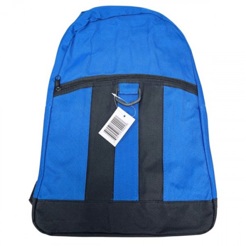 Two Tone Color Backpack with Small Front Pouch in Blue/Black Two Tone Color Backpack with Small Front Pouch in Blue/Black
