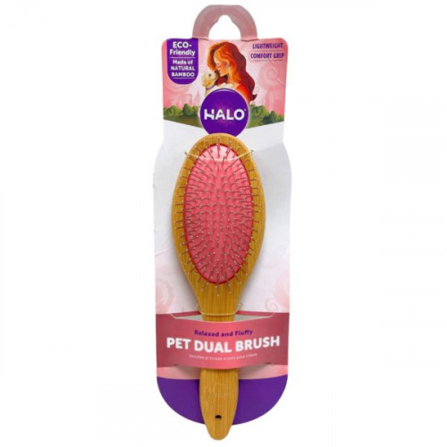 Halo Bamboo Pet Dual Sided Brush Halo Bamboo Pet Dual Sided Brush