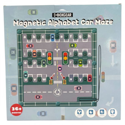 Boxgear Magnetic Alphabet Cars Maze Game Boxgear Magnetic Alphabet Cars Maze Game