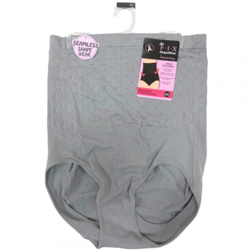 Hi Waisted Shapewear Briefs in Plus Fit in Gray Color Assorted in XL XXL XXXL