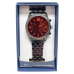 Black Chronograph Watch with Red Accents Black Chronograph Watch with Red Accents