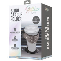 AutoLux Bling Car Cup Holder in Silver