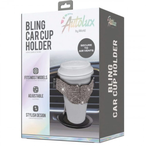 AutoLux Bling Car Cup Holder in Silver AutoLux Bling Car Cup Holder in Silver