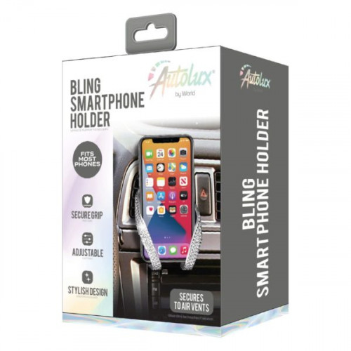 AutoLux Bling Cell Phone Holder Cradle Mount in Silver AutoLux Bling Cell Phone Holder Cradle Mount in Silver