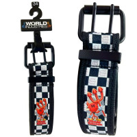 World Industries Black & White Checkered Belt in Sizes 32-42
