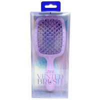 2 in 1 Smoothing Vented Detangler Brush in Two Tone Lilac Purple