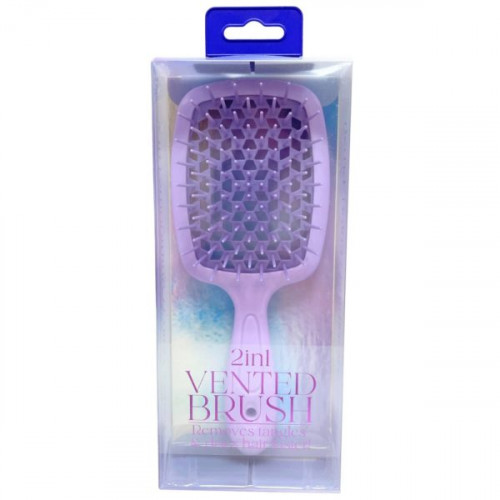 2 in 1 Smoothing Vented Detangler Brush in Two Tone Lilac Purple