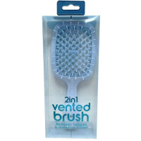 2 in 1 Smoothing Vented Detangler Brush in Two Tone Light Blue