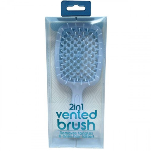 2 in 1 Smoothing Vented Detangler Brush in Two Tone Light Blue 2 in 1 Smoothing Vented Detangler Brush in Two Tone Light Blue