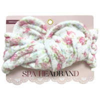 Bella Beauty Adjustable Wrap Spa Headband in Light Pink Peony Floral
