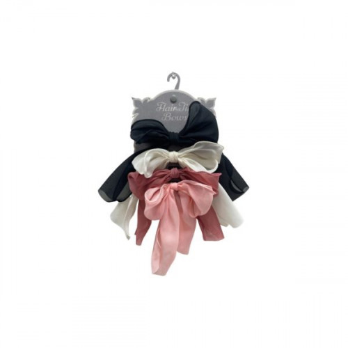 4 Pack Black Ivory Rose and Blush Chiffon Bow Knot Ties 4 Pack Black Ivory Rose and Blush Chiffon Bow Knot Ties