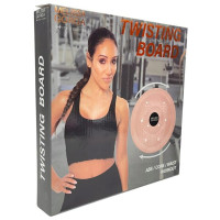 Fitness Collection Waist Core Workout Twisting Board with Protective Mat in Rose Gold