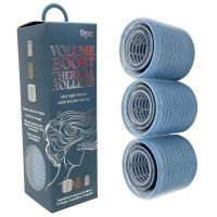 9 Piece Volume Boost Hair Rollers in Black and Blue