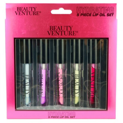 Beauty Venture 5 Piece Hydrating Lip Oil Set in Neon Tones