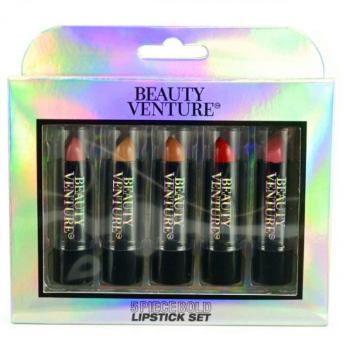 Beauty Venture 5 Piece Bold Lipstick Set in Classic Tones Beauty Venture 5 Piece Bold Lipstick Set in Classic Tones