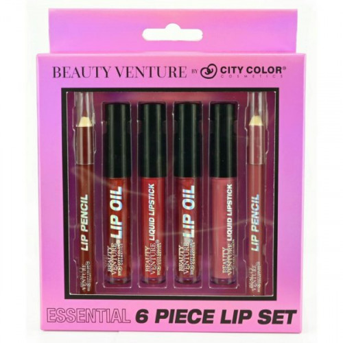Beauty Venture 6 Piece Essental Lip Set in Natural Tones