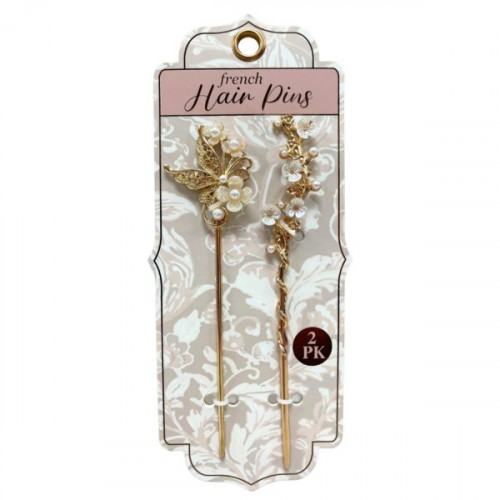 2 Pack Butterfly French Hair Pins 2 Pack Butterfly French Hair Pins