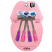 Say Ah 2 Pack Stainless Steel Tongue Scrapers in Electric Pink