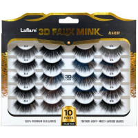 3D Faux Mink 10 Pack Dramatic Black Lashes