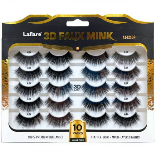 3D Faux Mink 10 Pack Dramatic Black Lashes 3D Faux Mink 10 Pack Dramatic Black Lashes