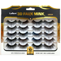 3D Faux Mink 10 Pack Glamourous Black Lashes