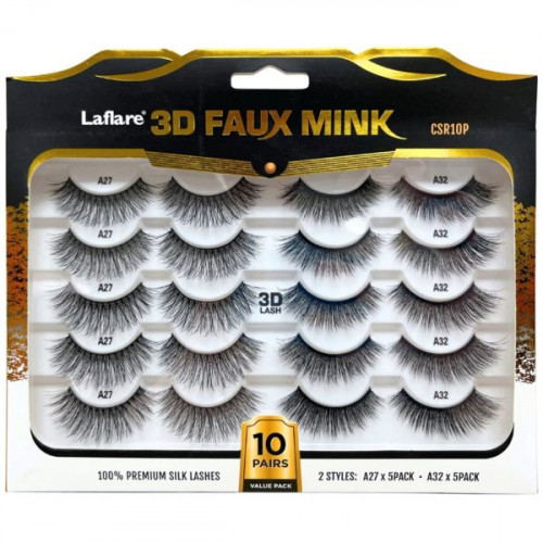 3D Faux Mink 10 Pack Glam & Wispy Lashes 3D Faux Mink 10 Pack Glam & Wispy Lashes
