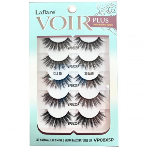 3D Voir Plus 5 Pack Fluttery Black Lashes 3D Voir Plus 5 Pack Fluttery Black Lashes