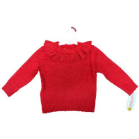 Cat & Jack 3T Toddler Ruffle Collar Sweater in Red