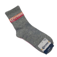 2 Pack Corona Ribbed Mid Crew Socks in Assorted Designs Size 9-11