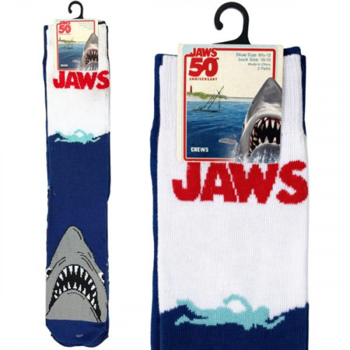 2 Pack JAWS Crew Socks Size 10-13 2 Pack JAWS Crew Socks Size 10-13