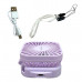 Merkury FanTastic Rechargable Mini Foldable Fan with Mirror in Purple