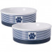 Bone Dry Porcelain Medium Stripe Paw Pet Bowl with Silicone Ring Bone Dry Porcelain Medium Stripe Paw Pet Bowl with Silicone Ring