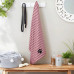 Bone Dry Pet Grooming Microfiber Towel in Cranberry Striped Collection Bone Dry Pet Grooming Microfiber Towel in Cranberry Striped Collection