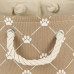Bone Dry Polyester Rectangular Pet Bin Size Small in Taupe with Trellis Paw Design Bone Dry Polyester Rectangular Pet Bin Size Small in Taupe with Trellis Paw Design