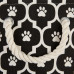Bone Dry Polyester Round Pet Bin Size Medium in Black with Lattice Paw Design Bone Dry Polyester Round Pet Bin Size Medium in Black with Lattice Paw Design