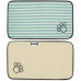 Bone Dry Machine Washable Ultra Obsorbent Green Stripe Embroidered Paw Pet Feeding Mat Bone Dry Machine Washable Ultra Obsorbent Green Stripe Embroidered Paw Pet Feeding Mat