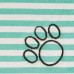 Bone Dry Machine Washable Ultra Obsorbent Green Stripe Embroidered Paw Pet Feeding Mat Bone Dry Machine Washable Ultra Obsorbent Green Stripe Embroidered Paw Pet Feeding Mat