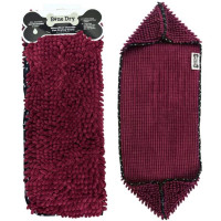 Bone Dry Chenille Pet Drying Towel in Cranberry