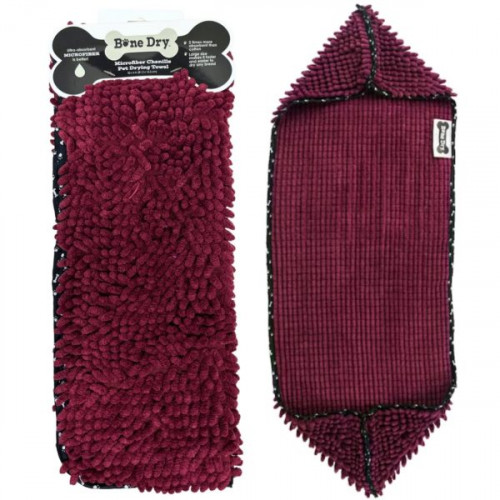 Bone Dry Chenille Pet Drying Towel in Cranberry Bone Dry Chenille Pet Drying Towel in Cranberry