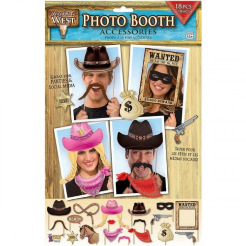 Way Out West 18 Piece Photo Booth Accessories Way Out West 18 Piece Photo Booth Accessories