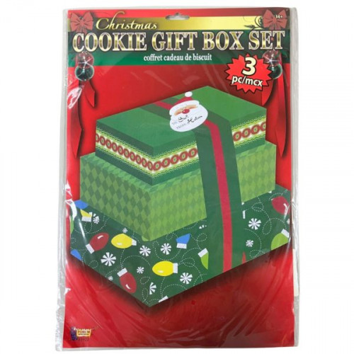 3 Pack Holiday Themed Cookie Gift Boxes 3 Pack Holiday Themed Cookie Gift Boxes
